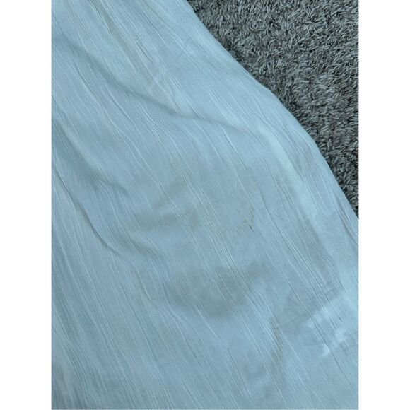 Anthropologie VELVET Trista Blanket Stitch Kaftan Dress White Embroidered Boho M - Picture 12 of 13